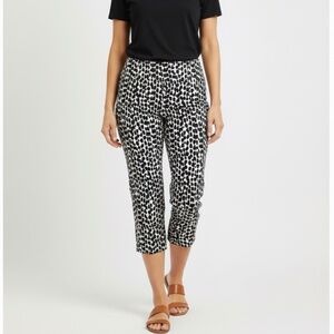 WORTH Flat Front Side Zip Printed Stretch Capri Pants Women's Size 0